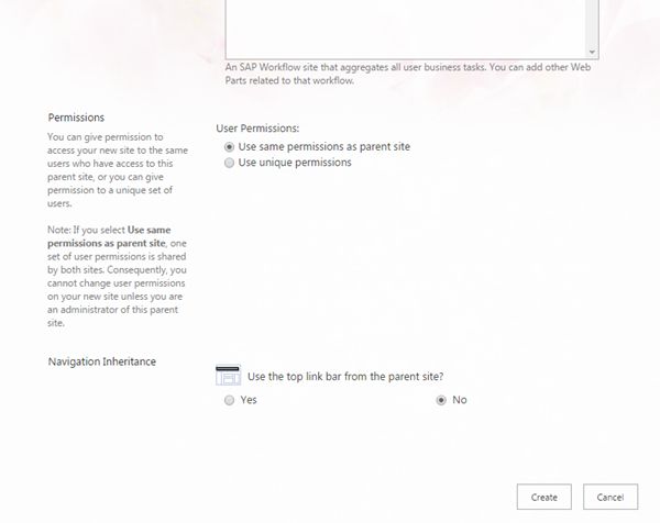 Navigation Inheritance